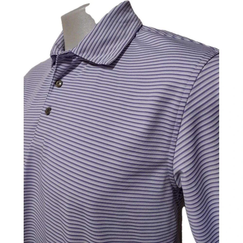 Pebble Beach Performance Golf Polo Shirt Mens Size M Short Sleeve Stretch Purple